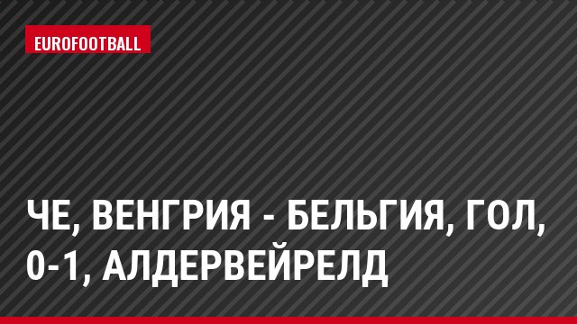 ЧЕ, Венгрия - Бельгия, Гол, 0-1, Алдервейрелд