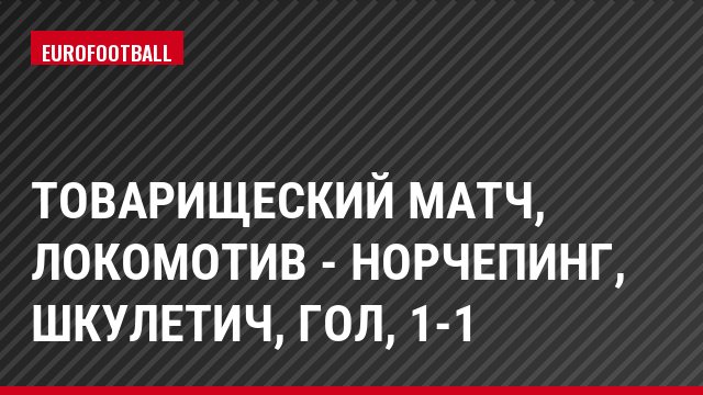 Товарищеский матч, Локомотив - Норчепинг, Шкулетич, Гол, 1-1