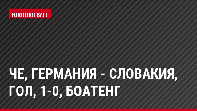 ЧЕ, Германия - Словакия, Гол, 1-0, Боатенг