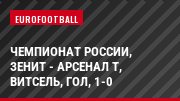 Чемпионат России, Зенит - Арсенал Т, Витсель, Гол, 1-0