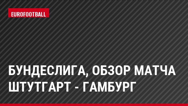 Бундеслига, Обзор матча Штутгарт - Гамбург