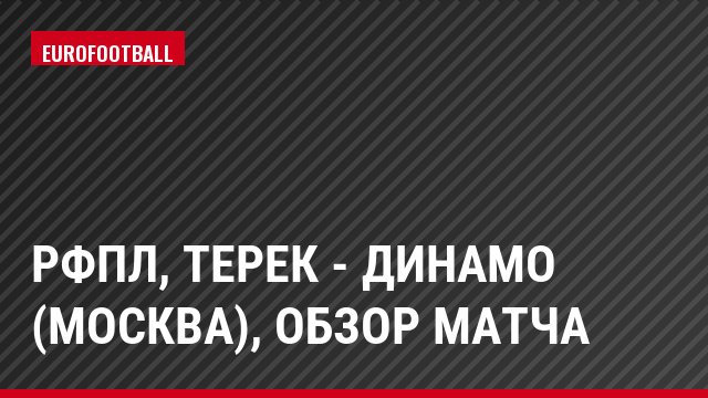 РФПЛ, Терек - Динамо (Москва), Обзор матча