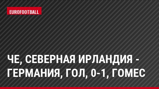 ЧЕ, Северная Ирландия - Германия, Гол, 0-1, Гомес