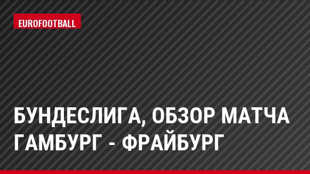 Бундеслига, Обзор матча Гамбург - Фрайбург