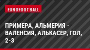 Примера, Альмерия - Валенсия, Алькасер, Гол, 2-3