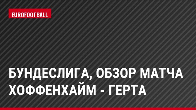 Бундеслига, Обзор матча Хоффенхайм - Герта