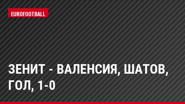 Зенит - Валенсия, Шатов, Гол, 1-0