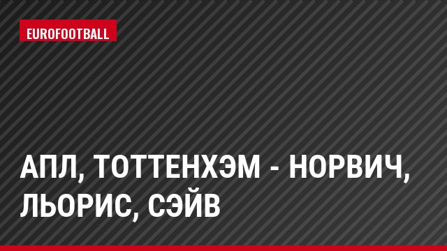 АПЛ, Тоттенхэм - Норвич, Льорис, Сэйв