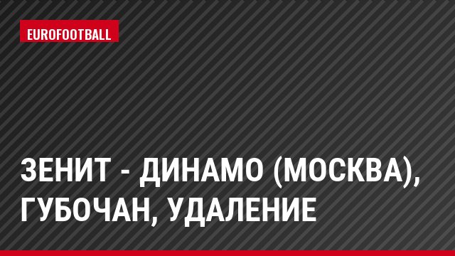 Зенит - Динамо (Москва), Губочан, Удаление