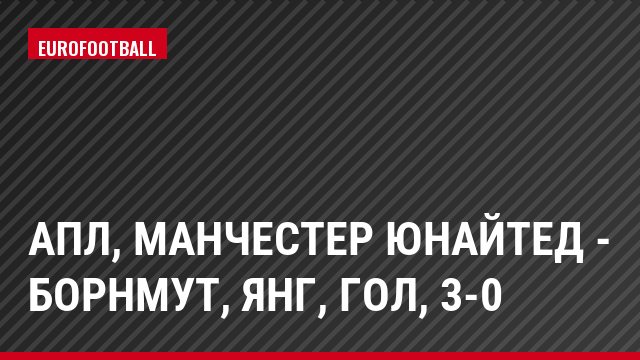 АПЛ, Манчестер Юнайтед - Борнмут, Янг, Гол, 3-0