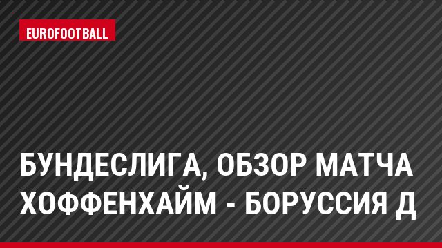 Бундеслига, Обзор матча Хоффенхайм - Боруссия Д