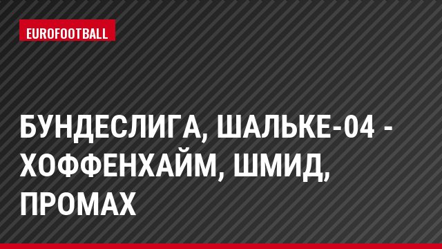 Бундеслига, Шальке-04 - Хоффенхайм, Шмид, Промах