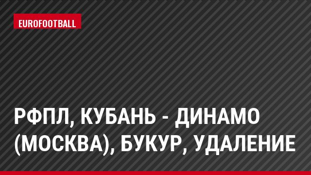 РФПЛ, Кубань - Динамо (Москва), Букур, Удаление