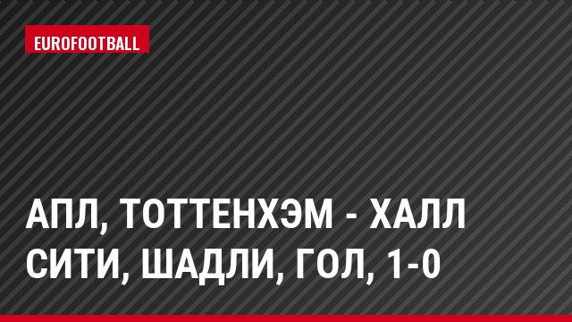 АПЛ, Тоттенхэм - Халл Сити, Шадли, Гол, 1-0