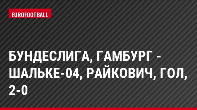 Бундеслига, Гамбург - Шальке-04, Райкович, Гол, 2-0