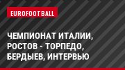 Чемпионат Италии, Ростов - Торпедо, Бердыев, Интервью