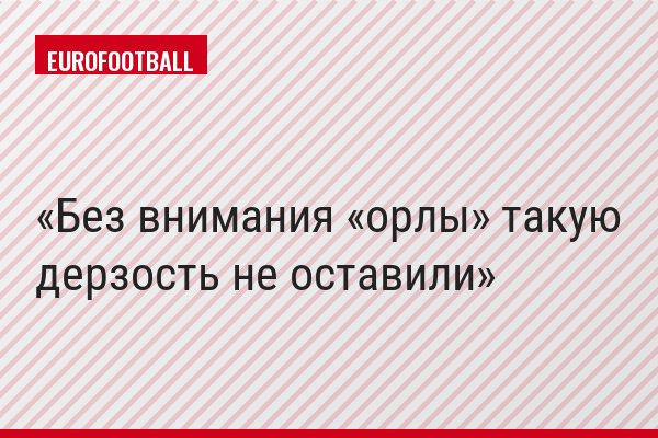 Без внимания «орлы» такую дерзость не оставили