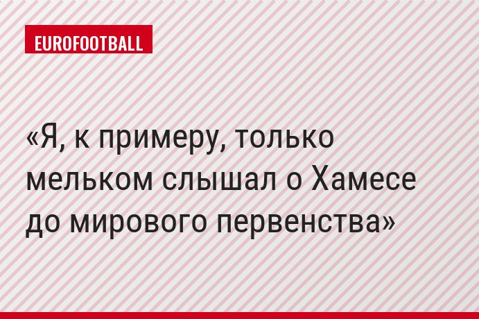 Я, к примеру, только мельком слышал о Хамесе до мирового первенства