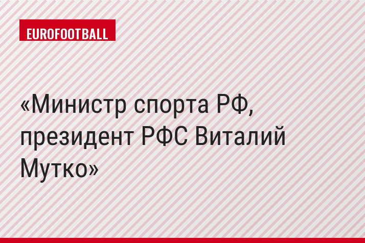 Министр спорта РФ, президент РФС Виталий Мутко